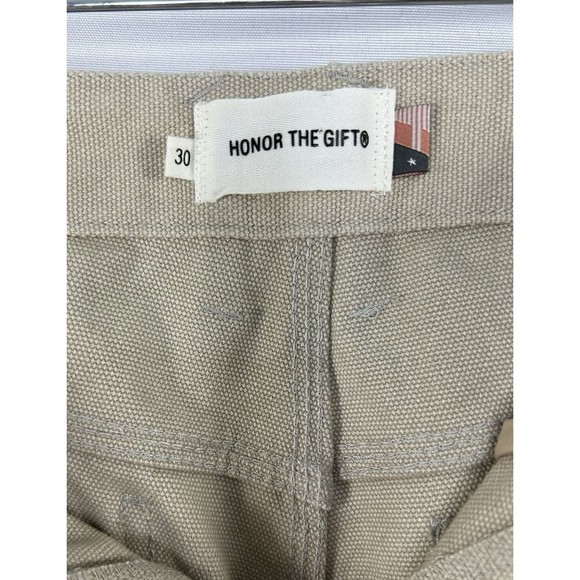 Honor The Gift Pants Men's 30x31.5 Double Knee Carpenter Heavy Canvas Tan - Picture 8 of 8